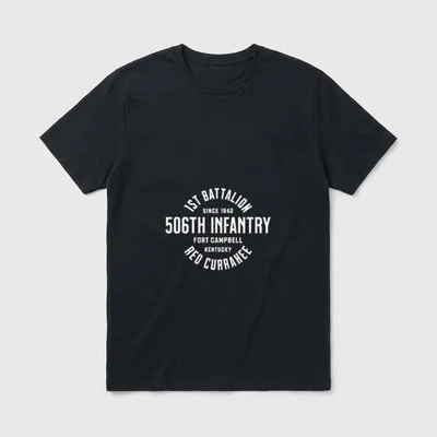 1st Battalion 506th Infantry Red Currahee T-Shirt – Classic T-Shirt in Black