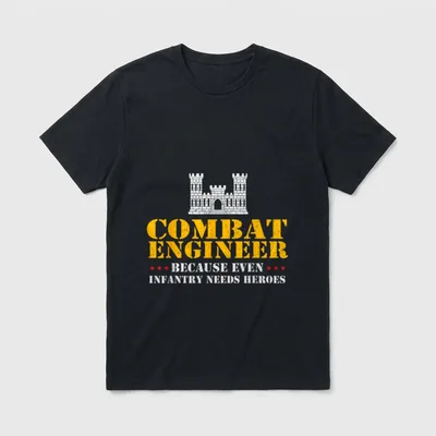 Combat Engineer Army T-Shirt – Classic T-Shirt in Black