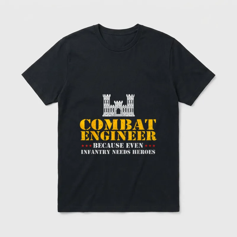Combat Engineer Army T-Shirt – Classic T-Shirt in Black