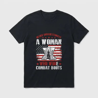 Female Combat Veteran T-Shirt – Classic T-Shirt in Black