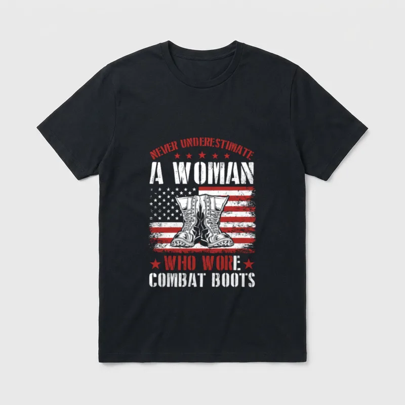 Female Combat Veteran T-Shirt – Classic T-Shirt in Black