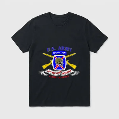 Military Mountain Infantry Veteran T-Shirt – Classic T-Shirt in Black