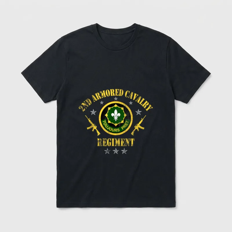 2nd Armored Cavalry Regiment Veteran T-Shirt – Classic T-Shirt in Black