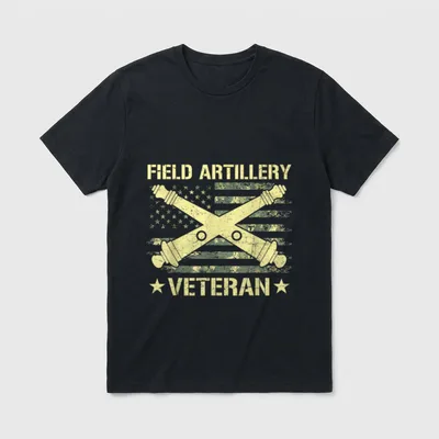 US Military Artillery Camouflage T-Shirt – Classic T-Shirt in Black