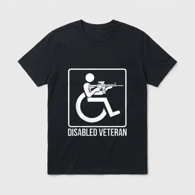 Combat Veteran Handicap Pride T-Shirt – Classic T-Shirt in Black