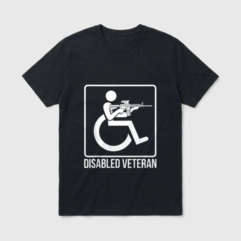 Combat Veteran Handicap Pride T-Shirt – Classic T-Shirt in Black