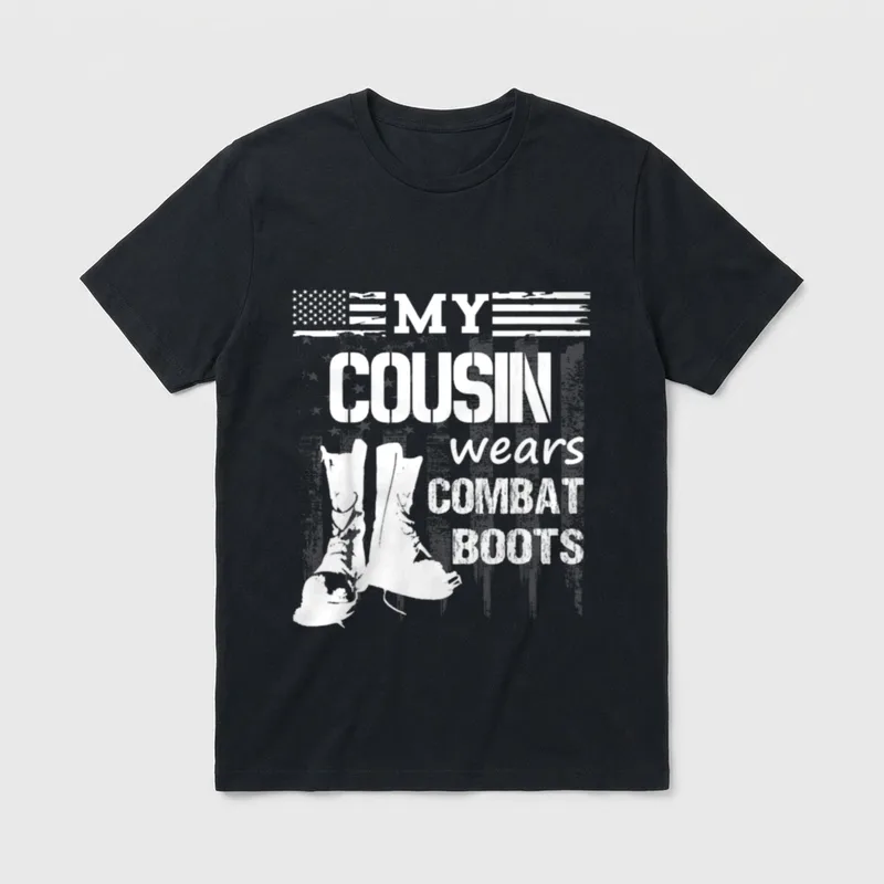Military Cousin Veteran T-Shirt – Classic T-Shirt in Black