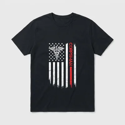 Military Corpsman Veteran T-Shirt – Classic T-Shirt in Black