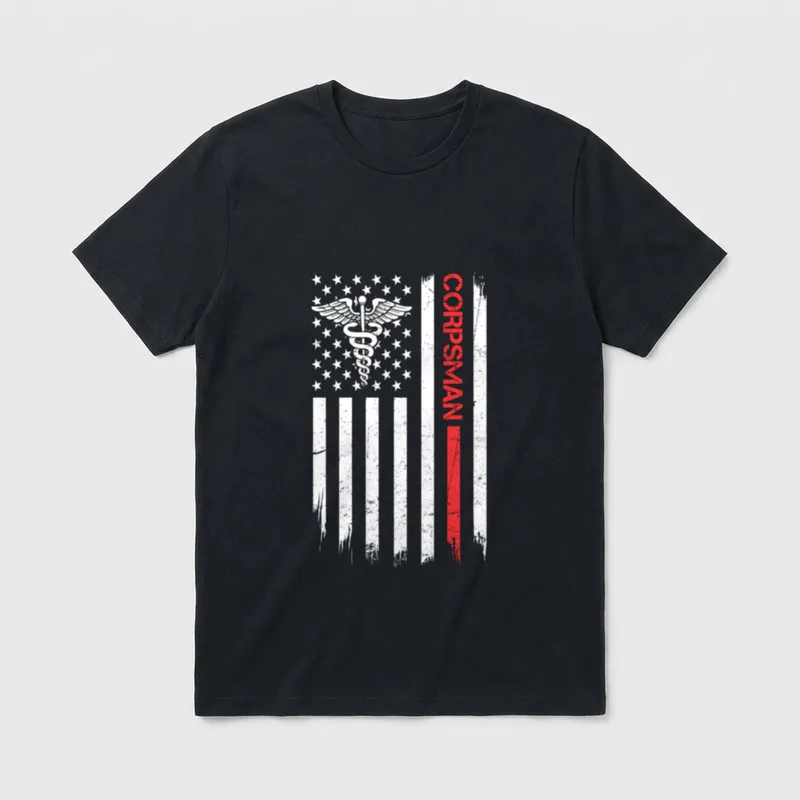 Military Corpsman Veteran T-Shirt – Classic T-Shirt in Black