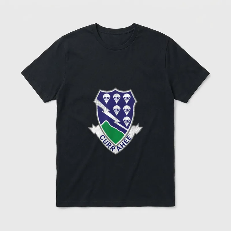 Distressed Combat Infantry T-Shirt – Classic T-Shirt in Black