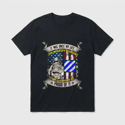 Army Infantry Division Retro T-Shirt – Classic T-Shirt in Black