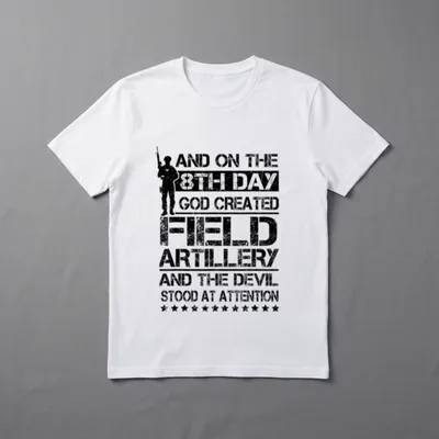 God Created Field Artillery T-Shirt – Classic T-Shirt in Black