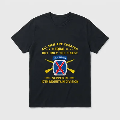 Army Mountain Division Veteran T-Shirt – Classic T-Shirt in Black