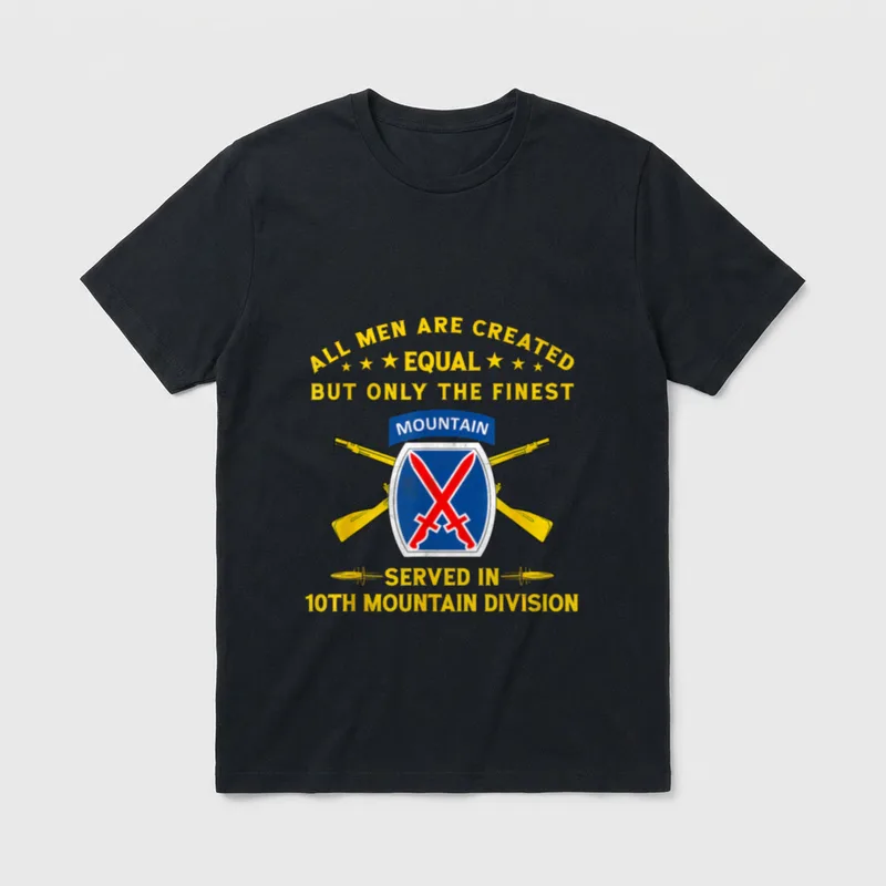 Army Mountain Division Veteran T-Shirt – Classic T-Shirt in Black
