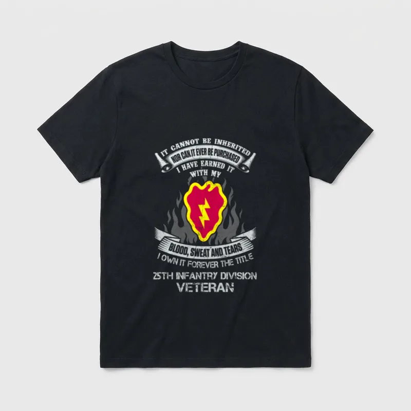 Title 25th Infantry Division Veteran T-Shirt – Classic T-Shirt in Black