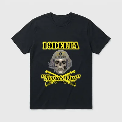 Veterans Skull on Front T-Shirt – Classic T-Shirt in Black