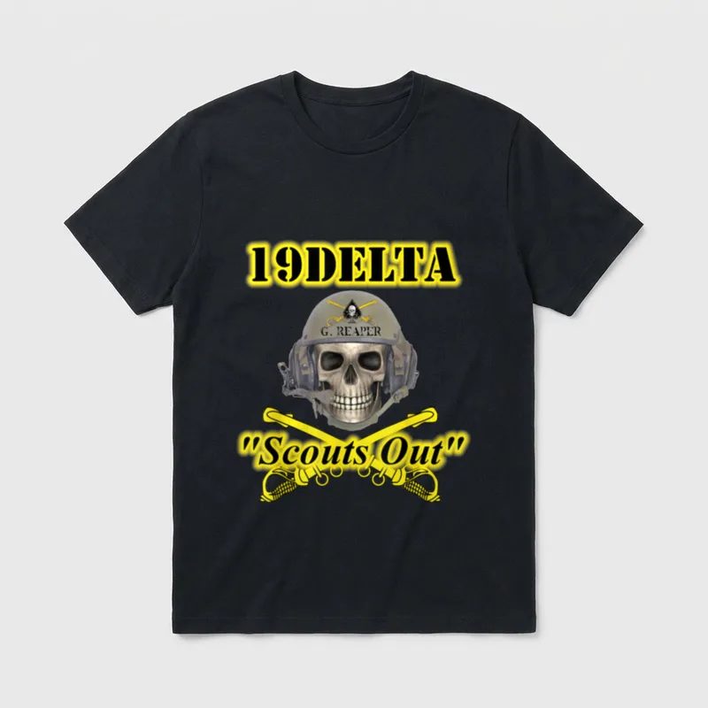 Veterans Skull on Front T-Shirt – Classic T-Shirt in Black