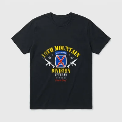 10th Mountain Division Veteran Military T-Shirt – Classic T-Shirt in Black