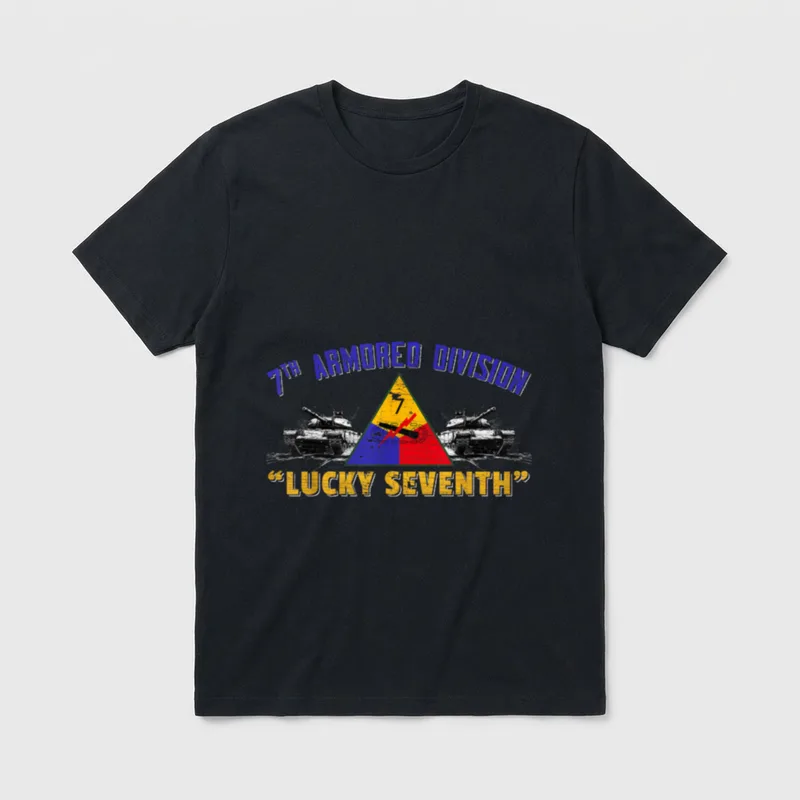 Veteran 7th Armored Division Lucky Seventh T-Shirt – Classic T-Shirt in Black