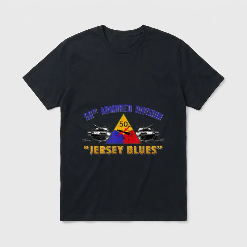 Veteran 50th Armored Division Jersey Blues T-Shirt – Classic T-Shirt in Black