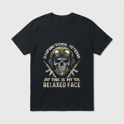Veteran Medicated Veterans Day Dysfunctional T-Shirt – Classic T-Shirt in Black