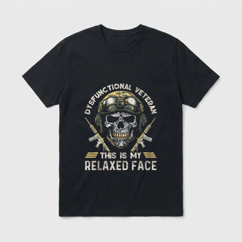 Veteran Medicated Veterans Day Dysfunctional T-Shirt – Classic T-Shirt in Black