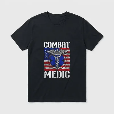 Combat Paramedic Day of Veterans Use T-Shirt – Classic T-Shirt in Black