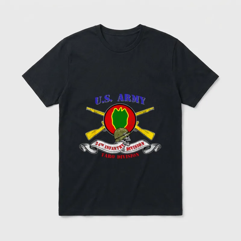 24th Infantry Division ID Veteran Taro T-Shirt – Classic T-Shirt in Black