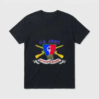 38th Infantry Division ID Veteran Cyclone T-Shirt – Classic T-Shirt in Black