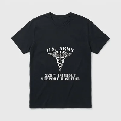 228th Combat Support Hospital Veterans Day T-Shirt – Classic T-Shirt in Black