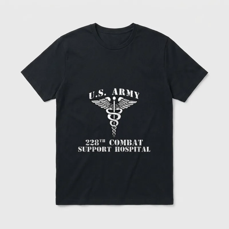 228th Combat Support Hospital Veterans Day T-Shirt – Classic T-Shirt in Black
