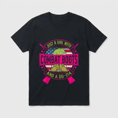 Combat Boots and DD-214 Veteran T-Shirt – Classic T-Shirt in Black