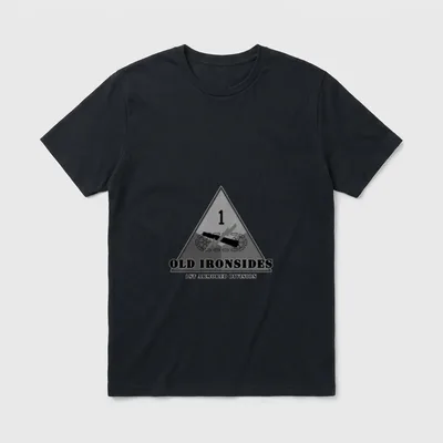 Division Emblem with Motto Army 1st T-Shirt – Classic T-Shirt in Black