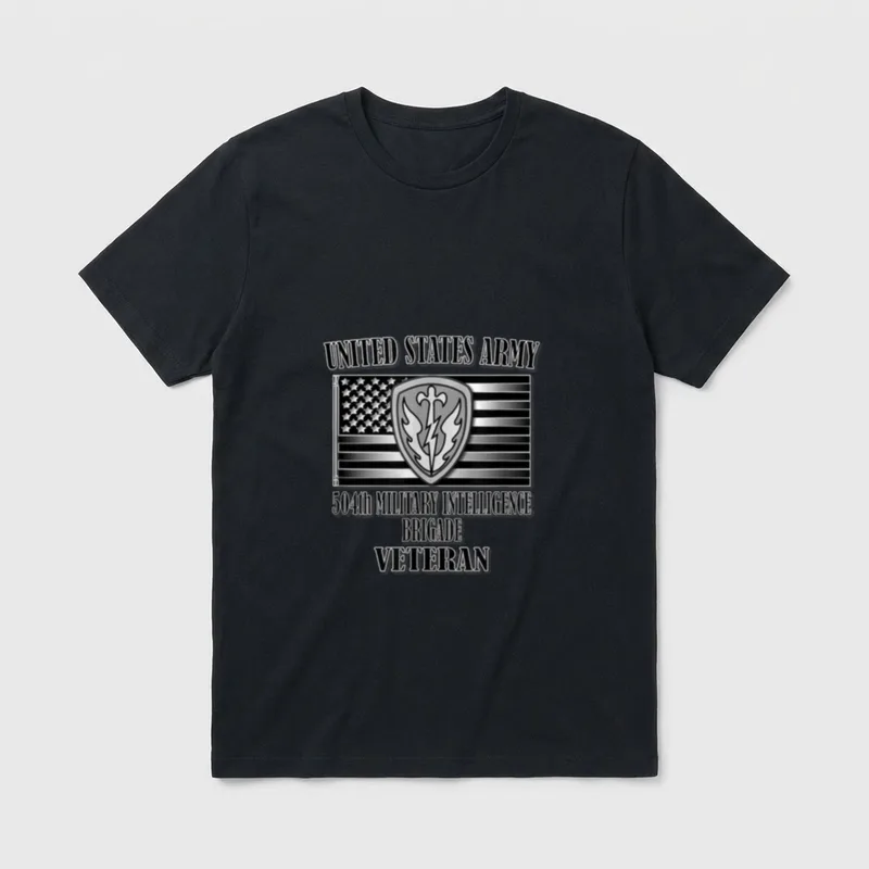 504th Military Intelligence Brigade Veteran Front T-Shirt – Classic T-Shirt in Black