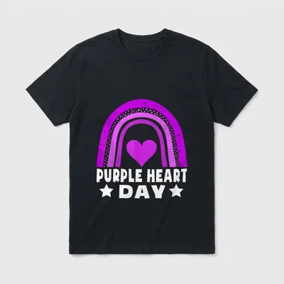 Purple Heart Day Military US Combat T-Shirt – Classic T-Shirt in Black