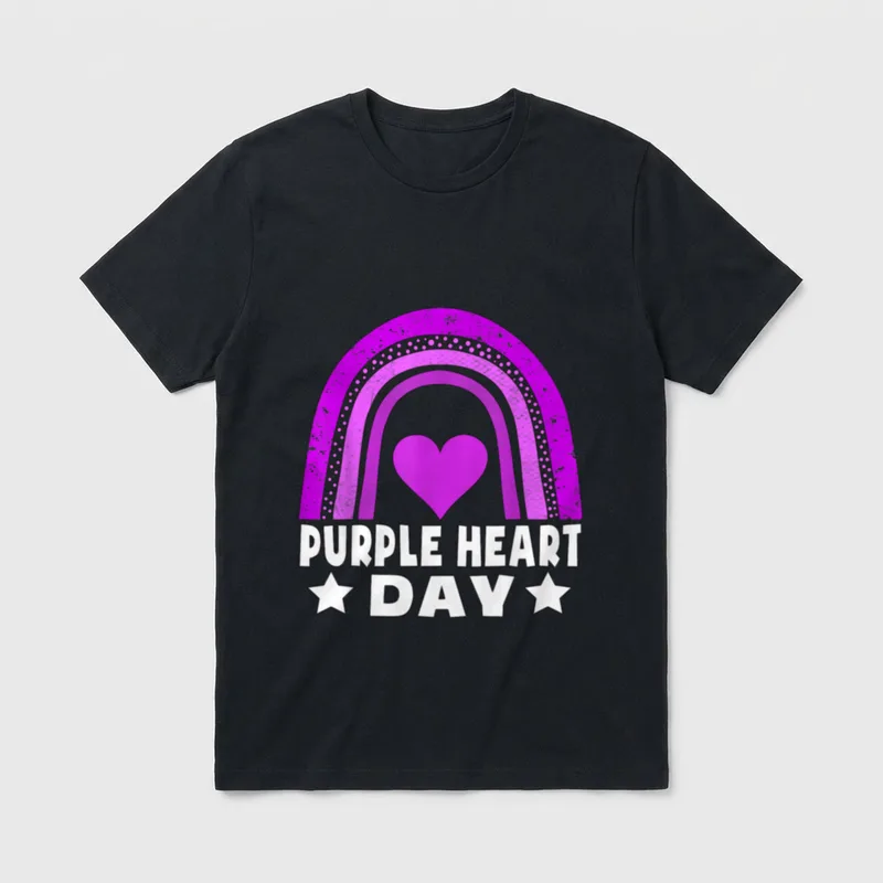 Purple Heart Day Military US Combat T-Shirt – Classic T-Shirt in Black