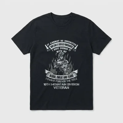 Title 10th Mountain Division US Veteran T-Shirt – Classic T-Shirt in Black