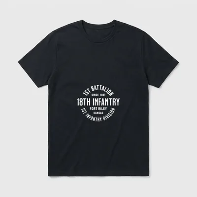 Battalion 18th Infantry Infantry Division 1st T-Shirt – Classic T-Shirt in Black