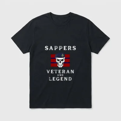 Sappers Veteran and Legend Royal Engineers T-Shirt – Classic T-Shirt in Black