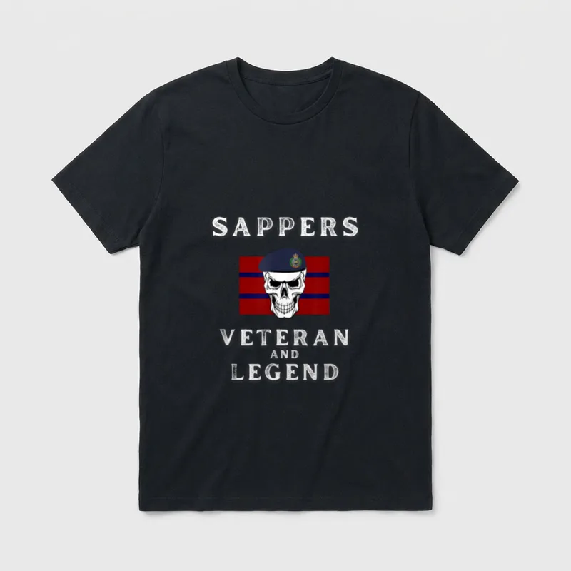 Sappers Veteran and Legend Royal Engineers T-Shirt – Classic T-Shirt in Black