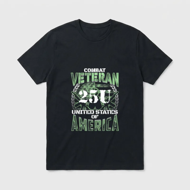 25U MOS United States Combat Veteran T-Shirt – Classic T-Shirt in Black