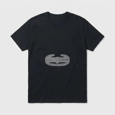 Combat Action Badge T-Shirt – Bayonet and rifle insignia with oak leaves for U.S Army Veterans – Classic T-Shirt in Black