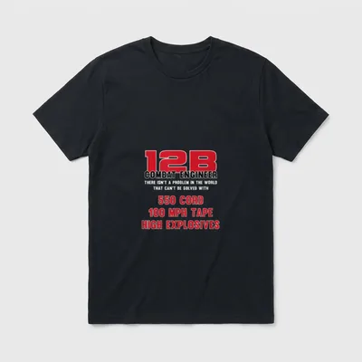 Combat Engineer Veteran T-Shirt – Classic T-Shirt in Black