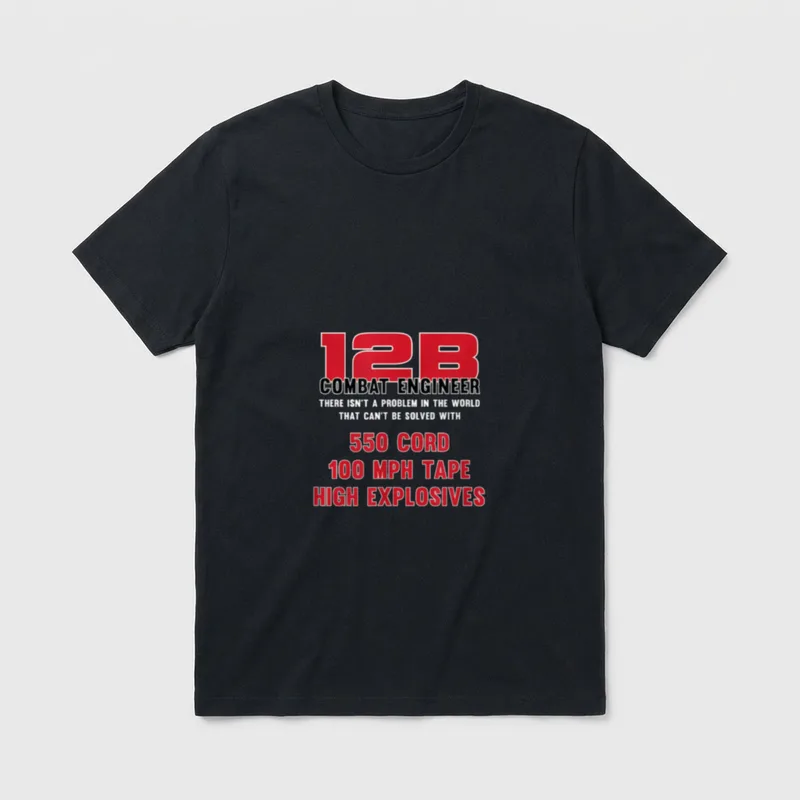 Combat Engineer Veteran T-Shirt – Classic T-Shirt in Black