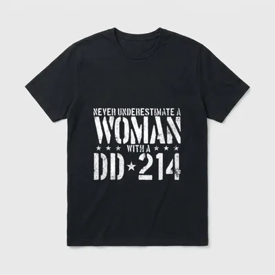 Military Veteran Woman T-Shirt – Classic T-Shirt in Black
