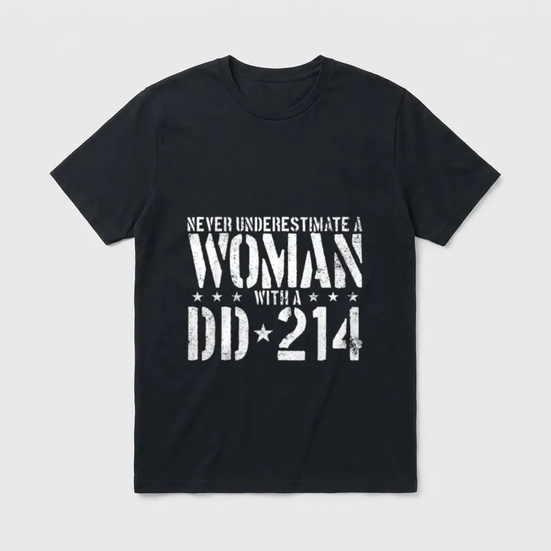 Military Veteran Woman T-Shirt – Classic T-Shirt in Black