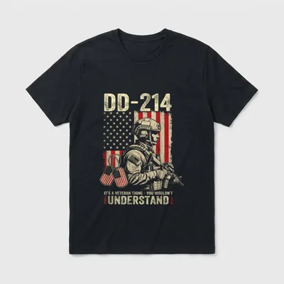 DD-214 Veteran Thing T-Shirt – Classic T-Shirt in Black