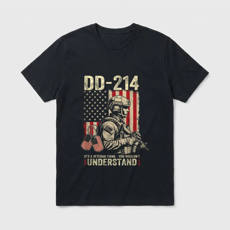 DD-214 Veteran Thing T-Shirt – Classic T-Shirt in Black