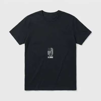 Veteran Front and Back T-Shirt – American flag with DD-214 ALUMNI text – Classic T-Shirt in Black