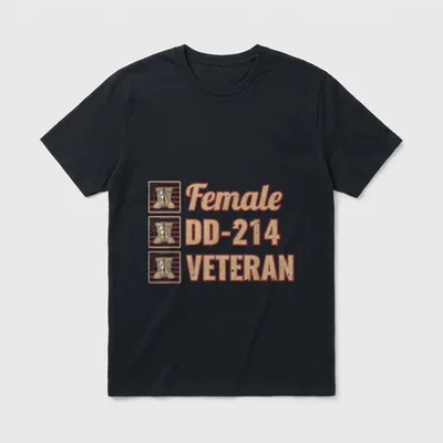 Women Military Discharge Certificate T-Shirt – Classic T-Shirt in Black